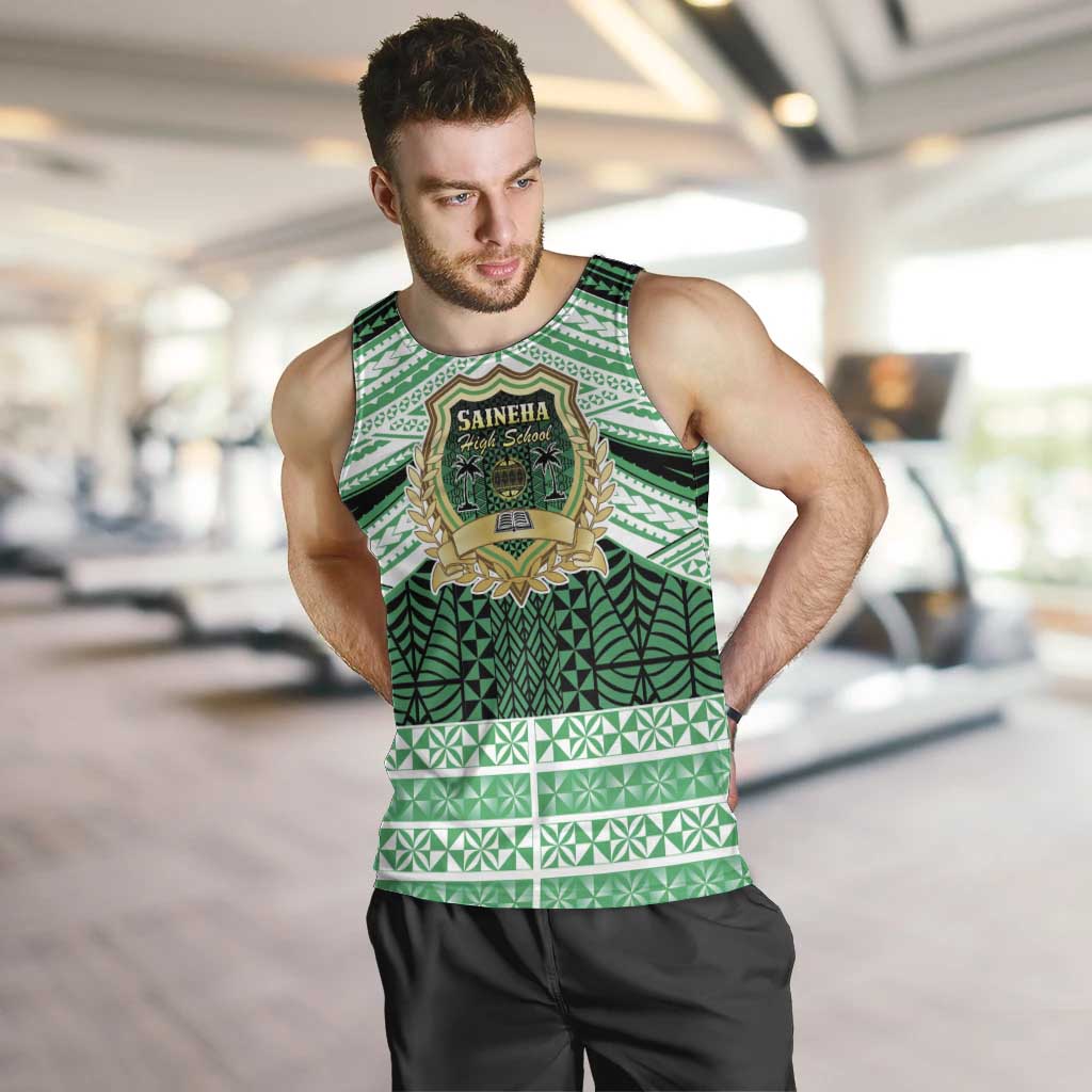 Personalised Tonga Saineha High School Men Tank Top Polynesian Ngatu Tribal