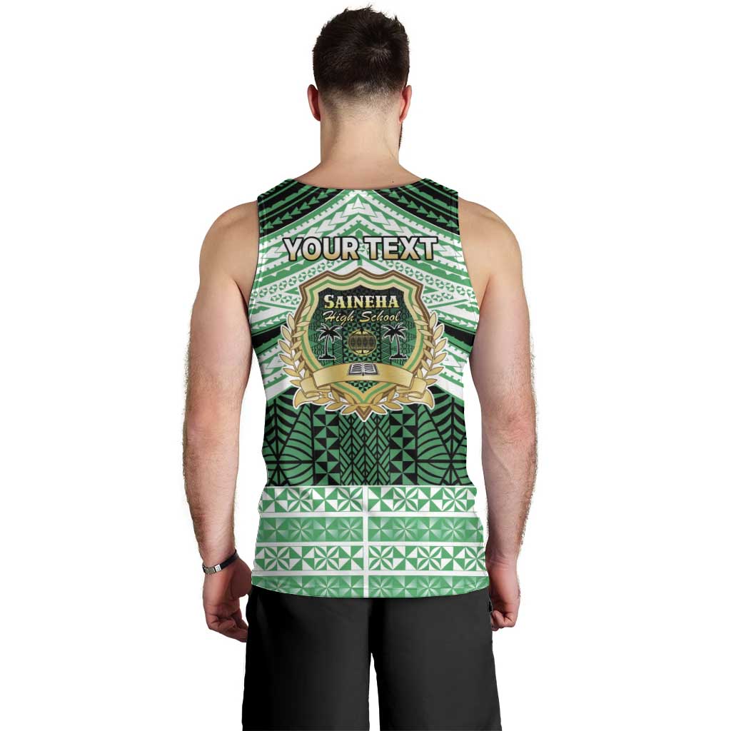 Personalised Tonga Saineha High School Men Tank Top Polynesian Ngatu Tribal