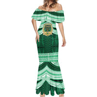 Personalised Tonga Saineha High School Mermaid Dress Polynesian Ngatu Tribal