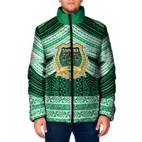 Personalised Tonga Saineha High School Padded Jacket Polynesian Ngatu Tribal - Polynesian Pride