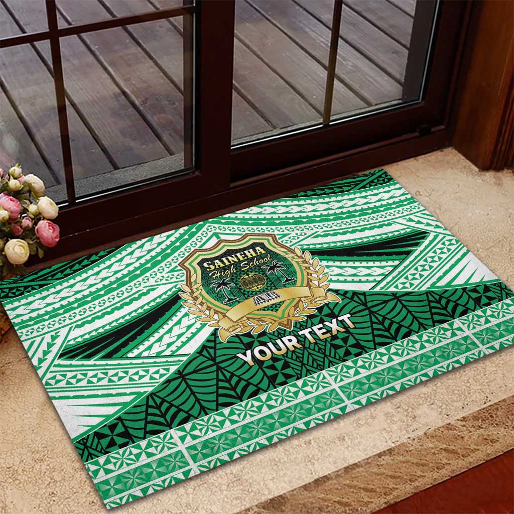 Personalised Tonga Saineha High School Rubber Doormat Polynesian Ngatu Tribal