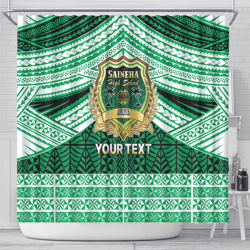 Personalised Tonga Saineha High School Shower Curtain Polynesian Ngatu Tribal LT9 - Polynesian Pride