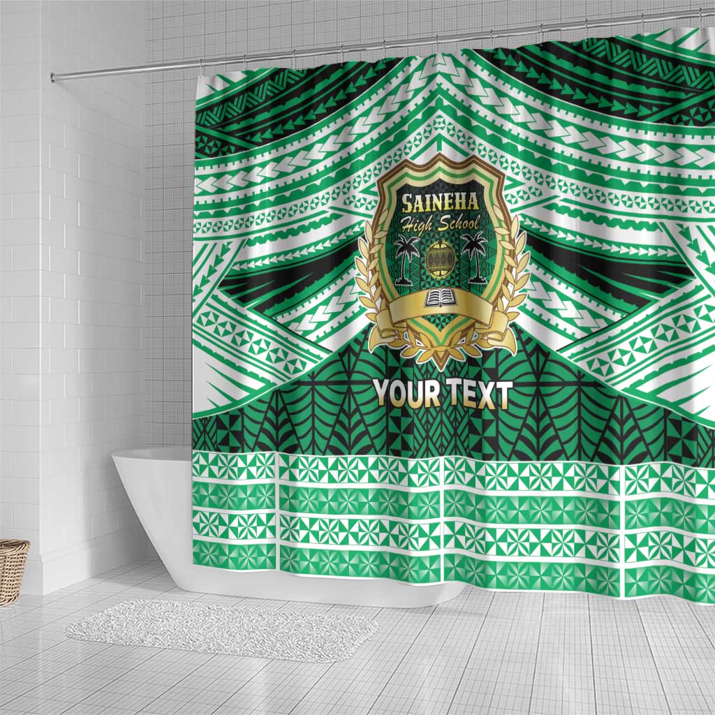 Personalised Tonga Saineha High School Shower Curtain Polynesian Ngatu Tribal LT9 - Polynesian Pride