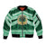 Personalised Tonga Saineha High School Sleeve Zip Bomber Jacket Polynesian Ngatu Tribal