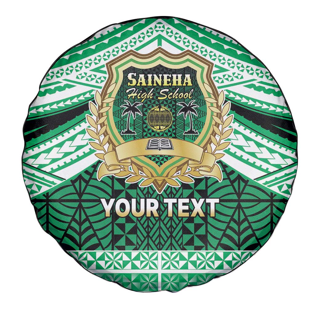 Personalised Tonga Saineha High School Spare Tire Cover Polynesian Ngatu Tribal