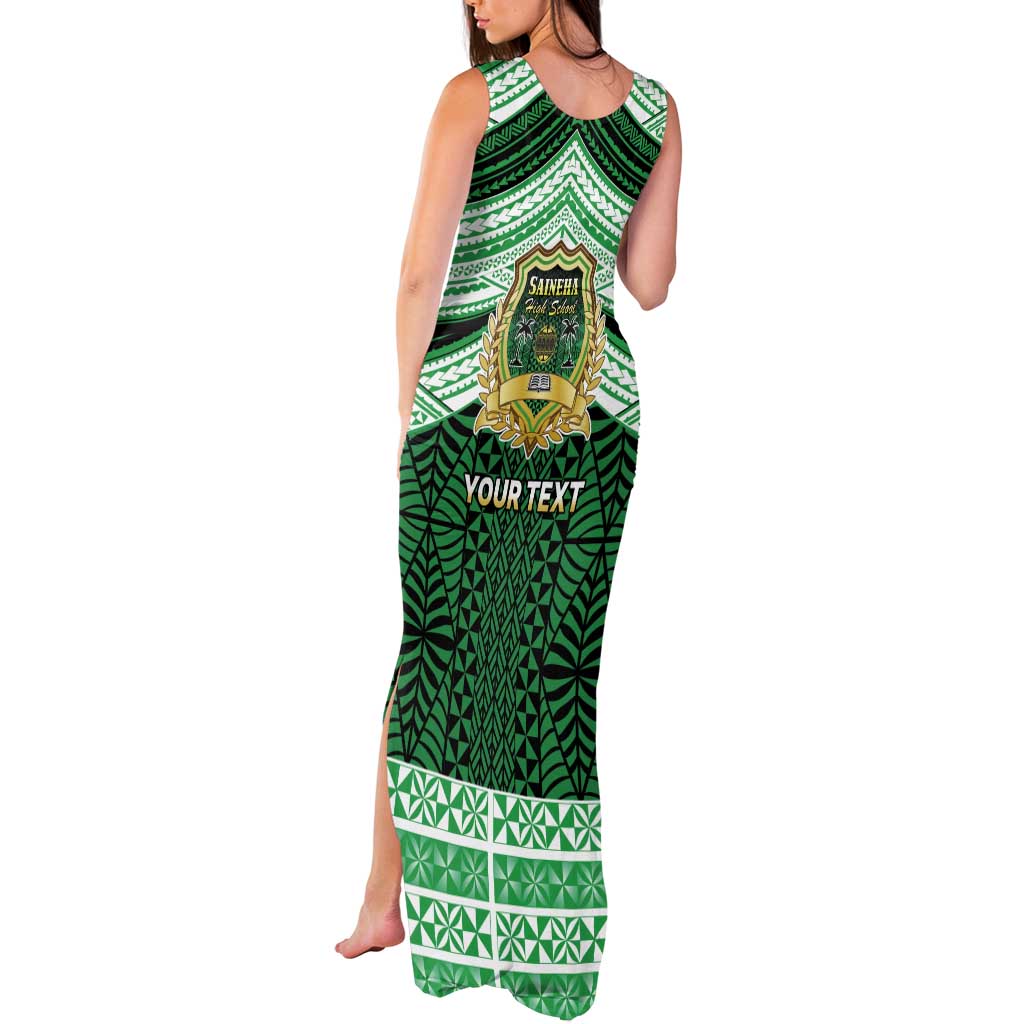 Personalised Tonga Saineha High School Tank Maxi Dress Polynesian Ngatu Tribal