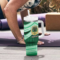 Personalised Tonga Saineha High School Tumbler With Handle Polynesian Ngatu Tribal