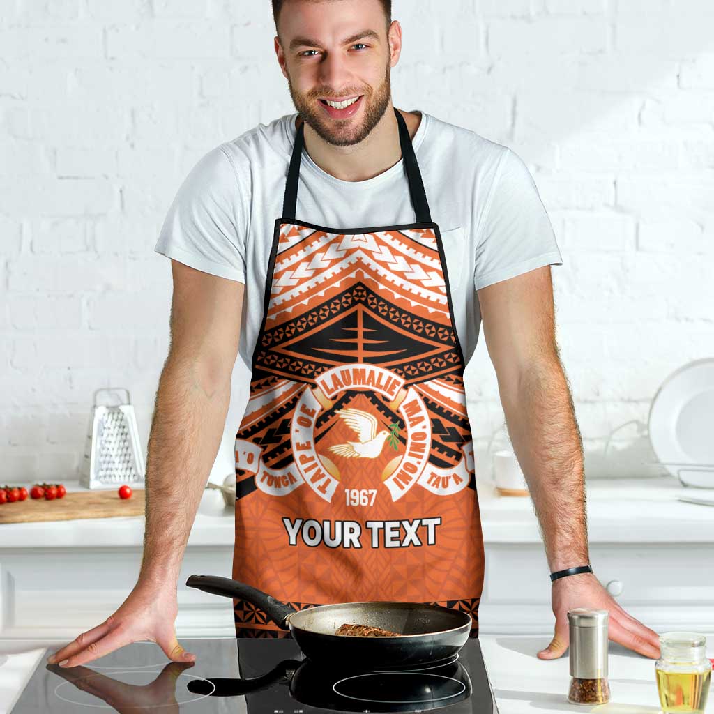 Personalised Tonga Tailulu College Apron Polynesian Ngatu Tribal - Polynesian Pride