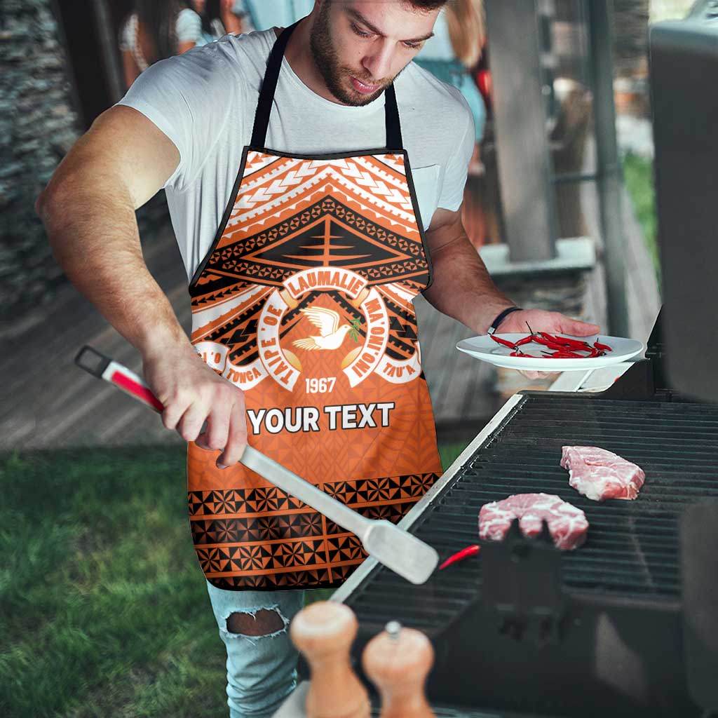 Personalised Tonga Tailulu College Apron Polynesian Ngatu Tribal - Polynesian Pride