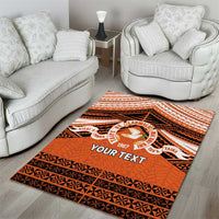 Personalised Tonga Tailulu College Area Rug Polynesian Ngatu Tribal