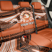 Personalised Tonga Tailulu College Back Car Seat Cover Polynesian Ngatu Tribal