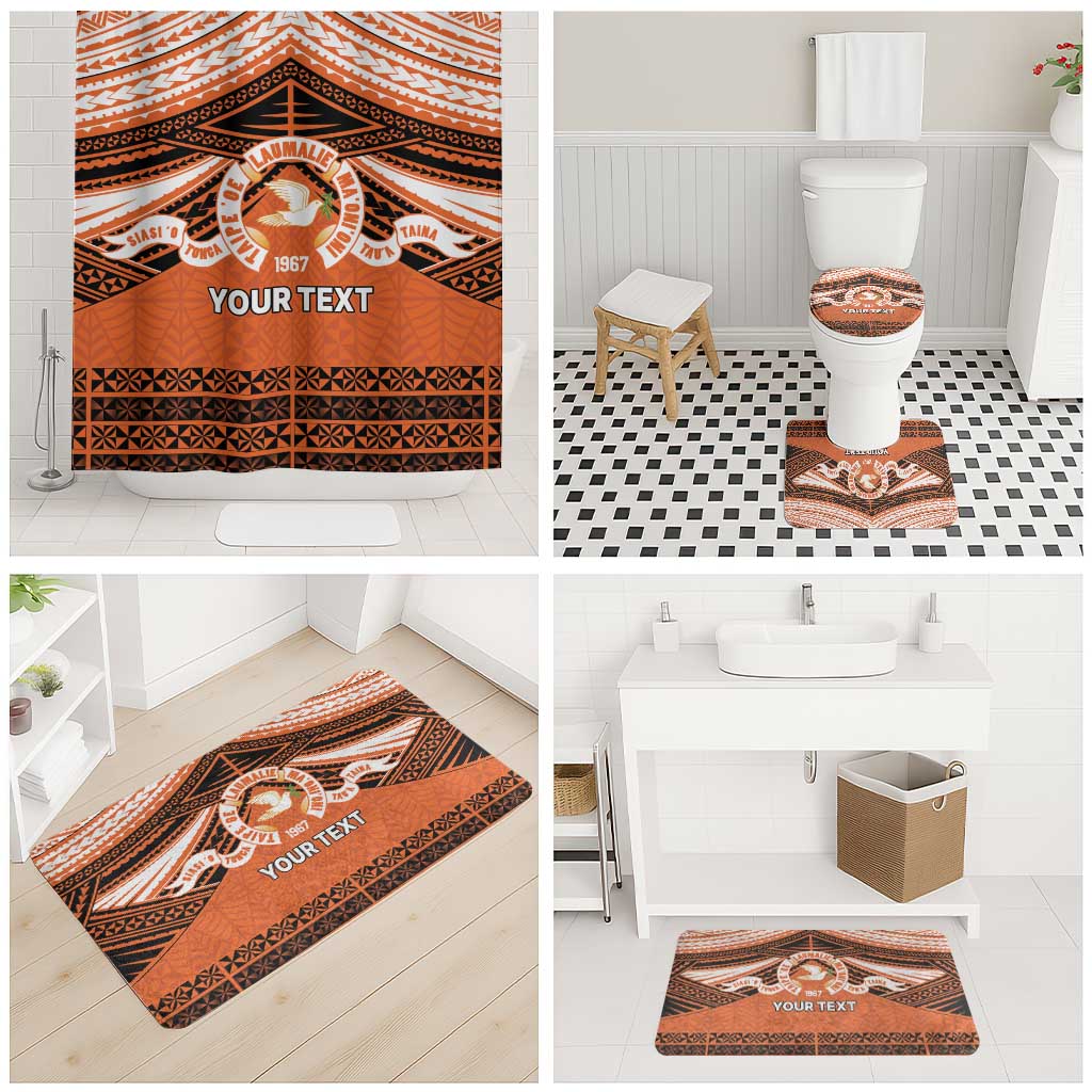 Personalised Tonga Tailulu College Bathroom Set Polynesian Ngatu Tribal - Polynesian Pride