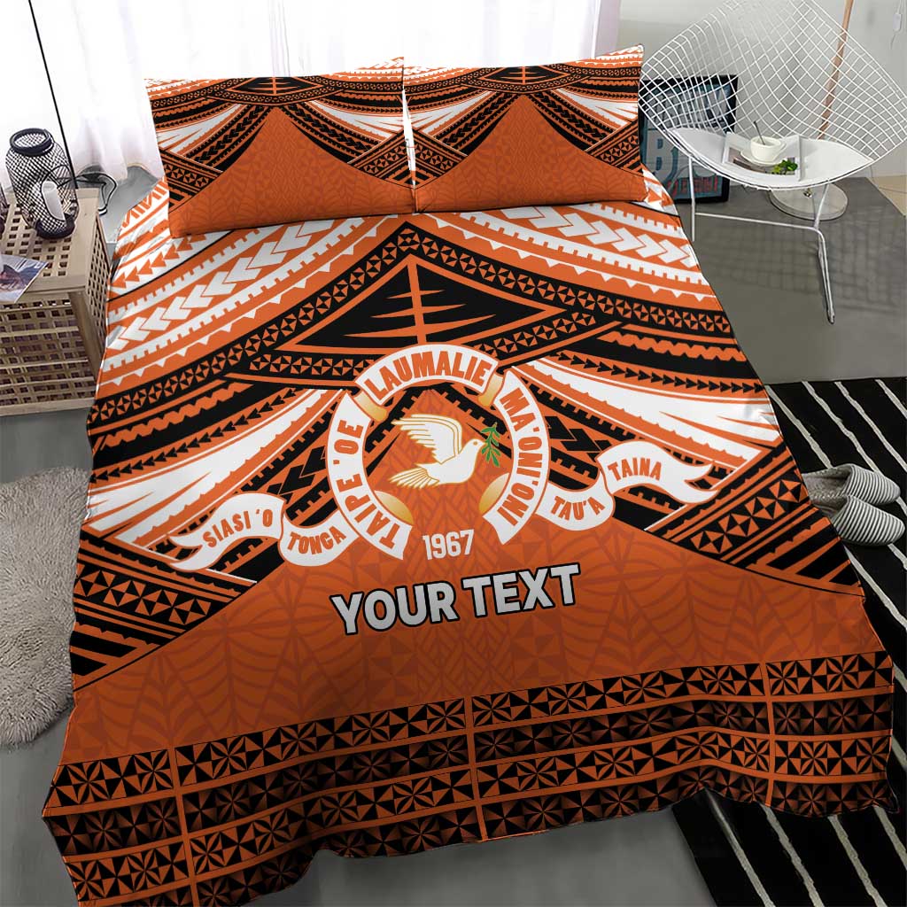Personalised Tonga Tailulu College Bedding Set Polynesian Ngatu Tribal