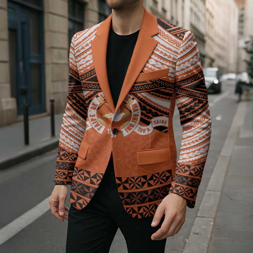 Personalised Tonga Tailulu College Blazer Polynesian Ngatu Tribal - Polynesian Pride