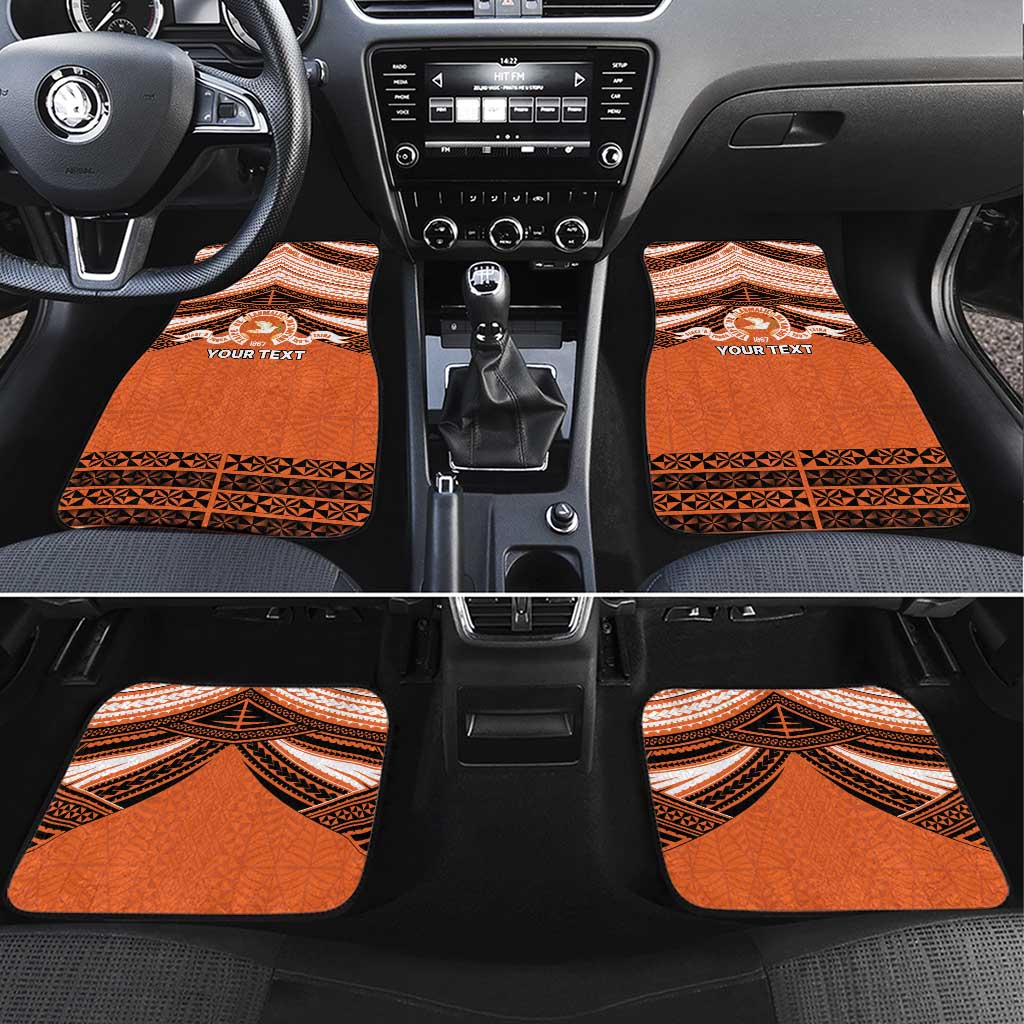 Personalised Tonga Tailulu College Car Mats Polynesian Ngatu Tribal