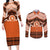 Personalised Tonga Tailulu College Couples Matching Long Sleeve Bodycon Dress and Long Sleeve Button Shirt Polynesian Ngatu Tribal