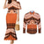 Personalised Tonga Tailulu College Couples Matching Mermaid Dress and Long Sleeve Button Shirt Polynesian Ngatu Tribal
