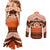 Personalised Tonga Tailulu College Couples Matching Mermaid Dress and Long Sleeve Button Shirt Polynesian Ngatu Tribal