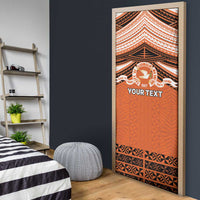 Personalised Tonga Tailulu College Door Cover Polynesian Ngatu Tribal - Polynesian Pride