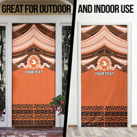 Personalised Tonga Tailulu College Door Cover Polynesian Ngatu Tribal - Polynesian Pride