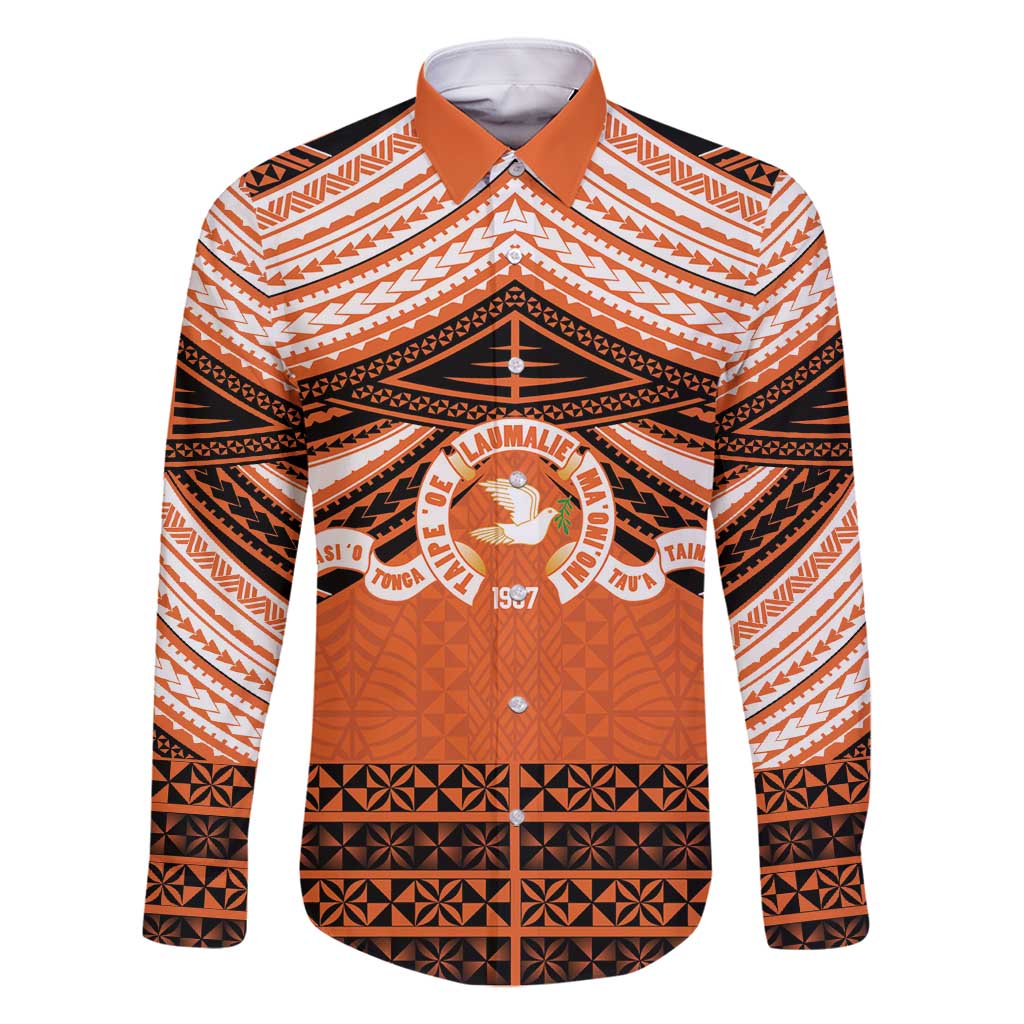 Personalised Tonga Tailulu College Family Matching Off Shoulder Short Dress and Hawaiian Shirt Polynesian Ngatu Tribal