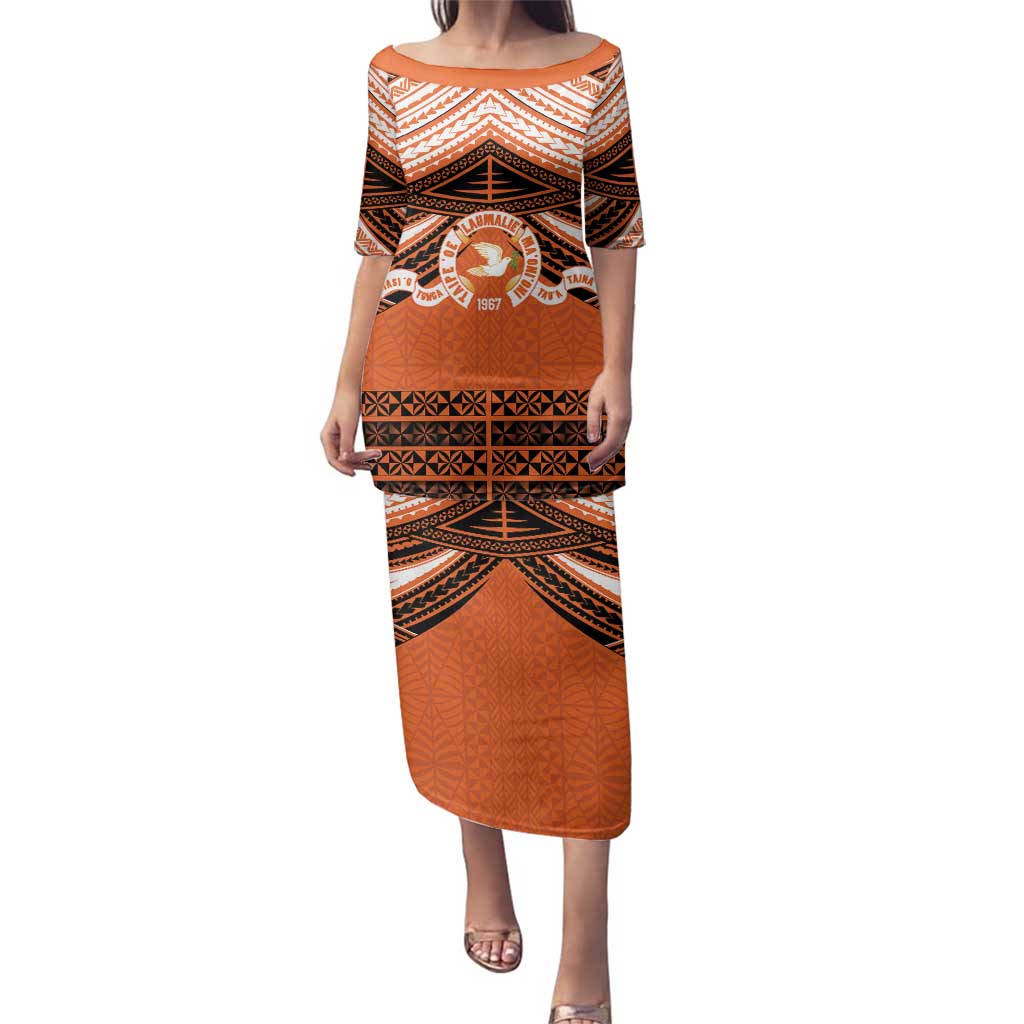 Personalised Tonga Tailulu College Family Matching Puletasi and Hawaiian Shirt Polynesian Ngatu Tribal