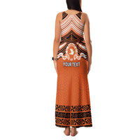 Personalised Tonga Tailulu College Family Matching Tank Maxi Dress and Hawaiian Shirt Polynesian Ngatu Tribal