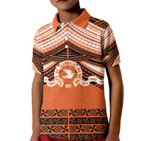 Personalised Tonga Tailulu College Kid Polo Shirt Polynesian Ngatu Tribal