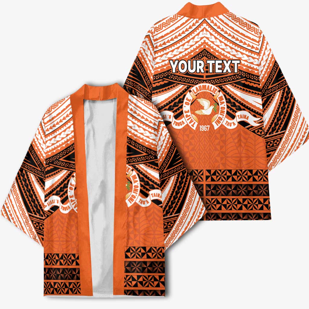 Personalised Tonga Tailulu College Kimono Polynesian Ngatu Tribal - Polynesian Pride