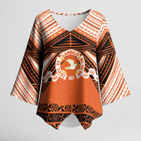 Personalised Tonga Tailulu College Kimono Sleeve Blouse Polynesian Ngatu Tribal - Polynesian Pride