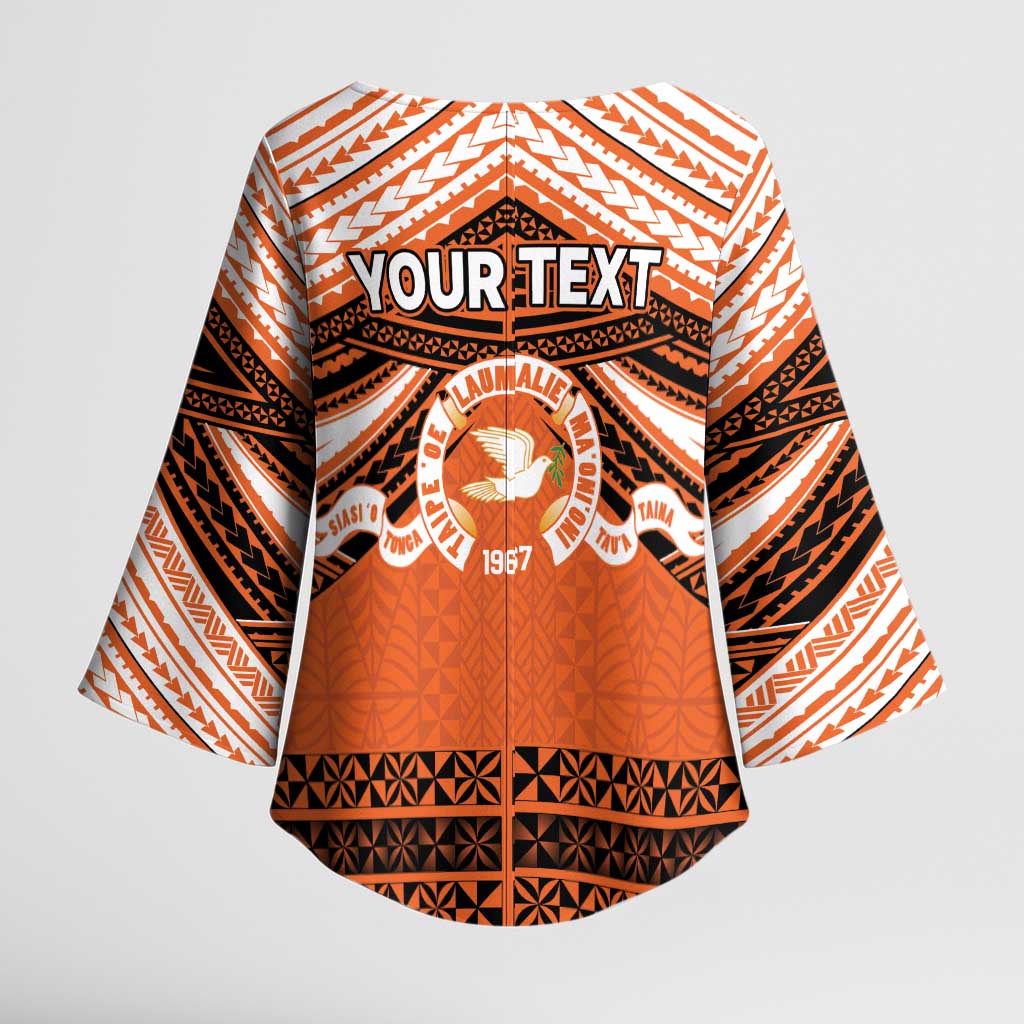 Personalised Tonga Tailulu College Kimono Sleeve Blouse Polynesian Ngatu Tribal - Polynesian Pride