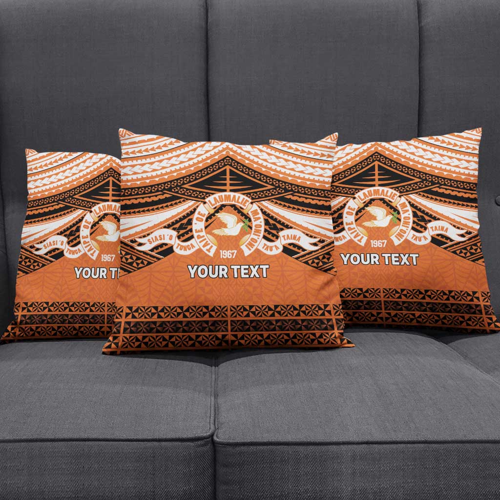 Personalised Tonga Tailulu College Pillow Cover Polynesian Ngatu Tribal - Polynesian Pride