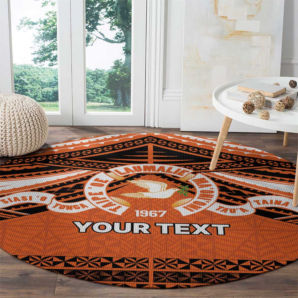Personalised Tonga Tailulu College Round Carpet Polynesian Ngatu Tribal LT9 - Polynesian Pride