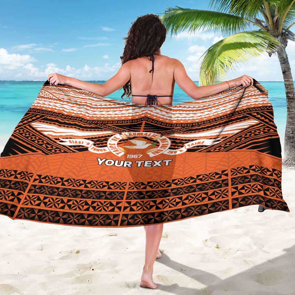 Personalised Tonga Tailulu College Sarong Polynesian Ngatu Tribal