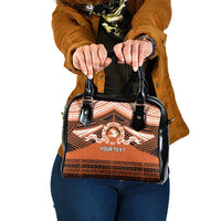 Personalised Tonga Tailulu College Shoulder Handbag Polynesian Ngatu Tribal LT9 One Size Orange - Polynesian Pride