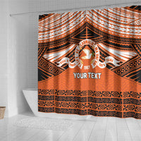 Personalised Tonga Tailulu College Shower Curtain Polynesian Ngatu Tribal LT9 - Polynesian Pride