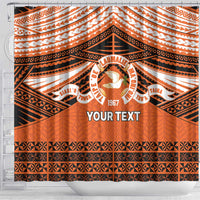 Personalised Tonga Tailulu College Shower Curtain Polynesian Ngatu Tribal LT9 - Polynesian Pride