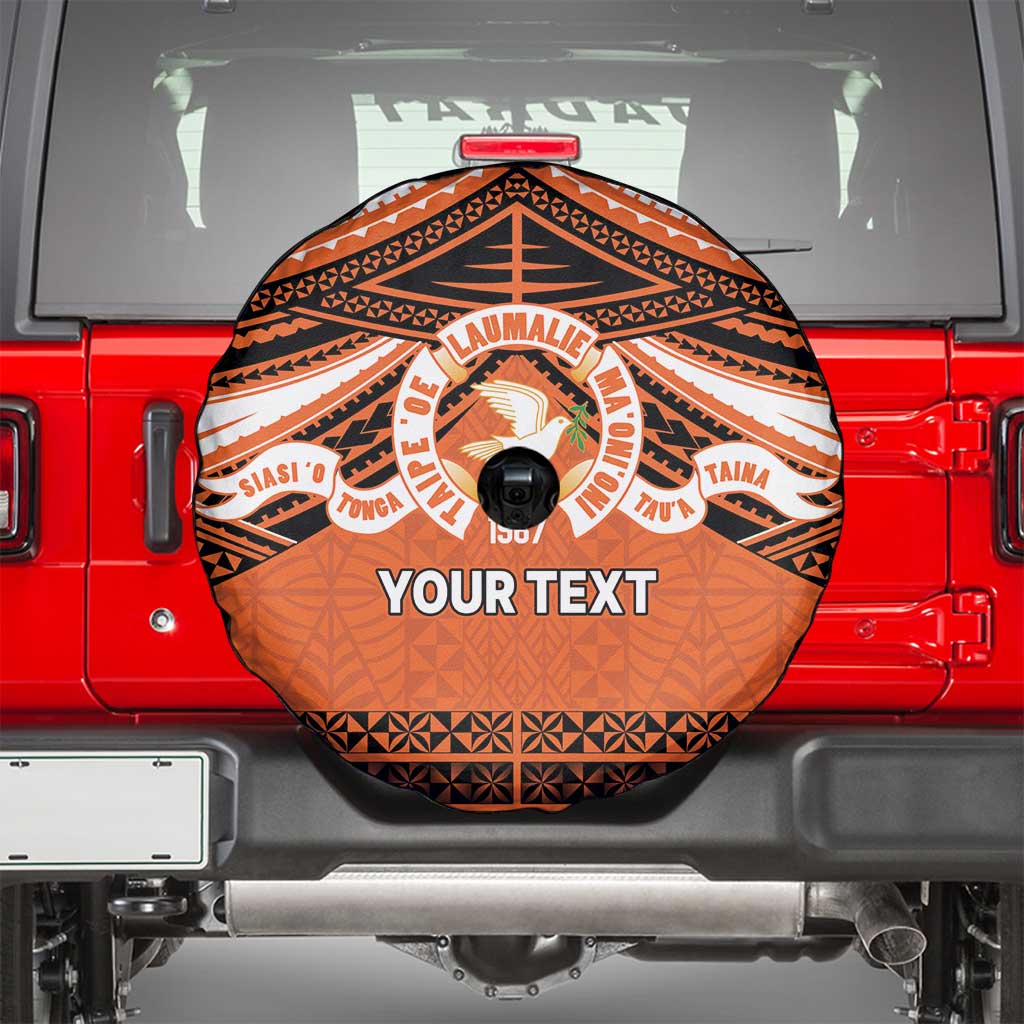 Personalised Tonga Tailulu College Spare Tire Cover Polynesian Ngatu Tribal
