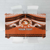 Personalised Tonga Tailulu College Tablecloth Polynesian Ngatu Tribal