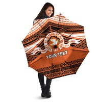 Personalised Tonga Tailulu College Umbrella Polynesian Ngatu Tribal - Polynesian Pride
