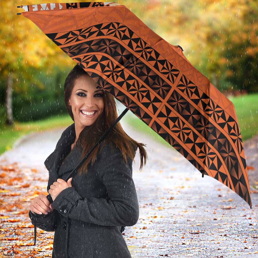 Personalised Tonga Tailulu College Umbrella Polynesian Ngatu Tribal - Polynesian Pride