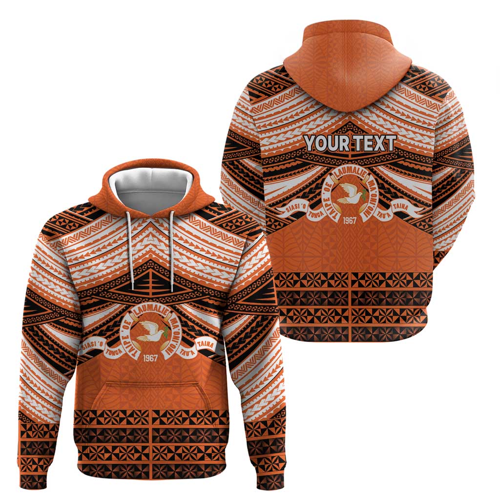 Personalised Tonga Tailulu College Zip Hoodie Polynesian Ngatu Tribal