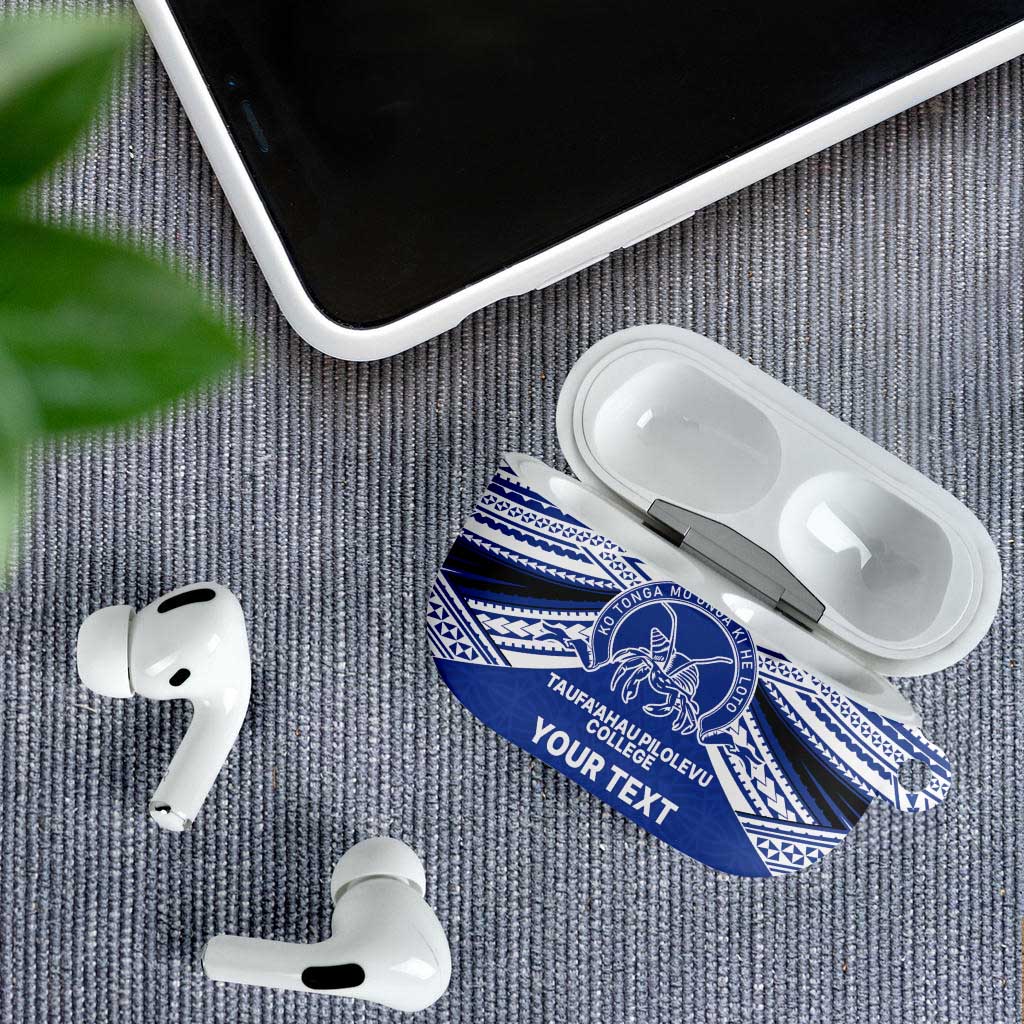 Personalised Tonga Taufa'ahau Pilolevu College AirPods Case Polynesian Ngatu Tribal - Polynesian Pride