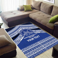 Personalised Tonga Taufa'ahau Pilolevu College Area Rug Polynesian Ngatu Tribal