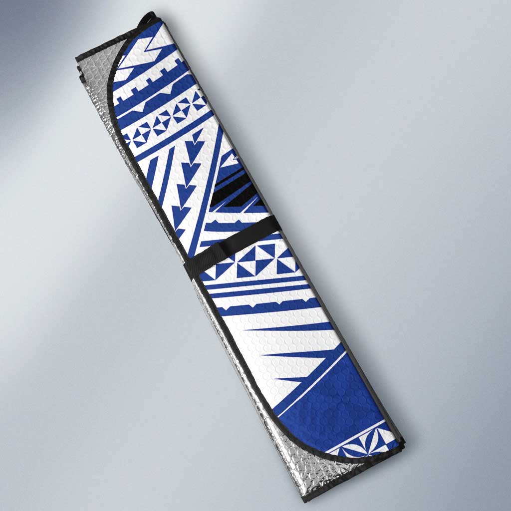 Personalised Tonga Taufa'ahau Pilolevu College Auto Sun Shade Polynesian Ngatu Tribal - Polynesian Pride