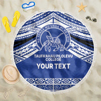 Personalised Tonga Taufa'ahau Pilolevu College Beach Blanket Polynesian Ngatu Tribal