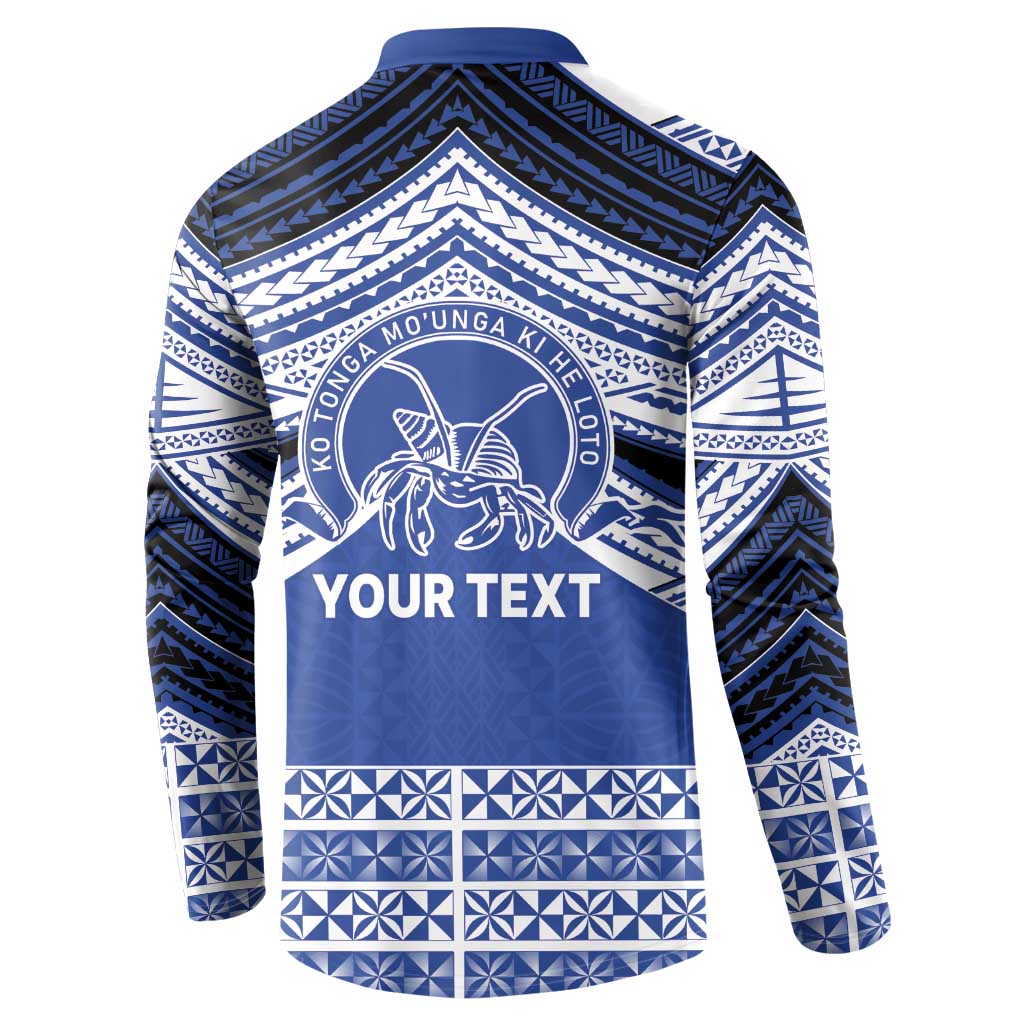 Personalised Tonga Taufa'ahau Pilolevu College Button Sweatshirt Polynesian Ngatu Tribal