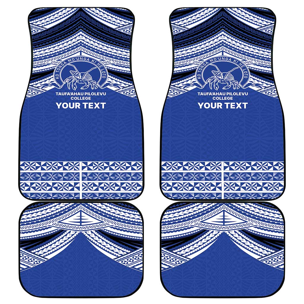 Personalised Tonga Taufa'ahau Pilolevu College Car Mats Polynesian Ngatu Tribal