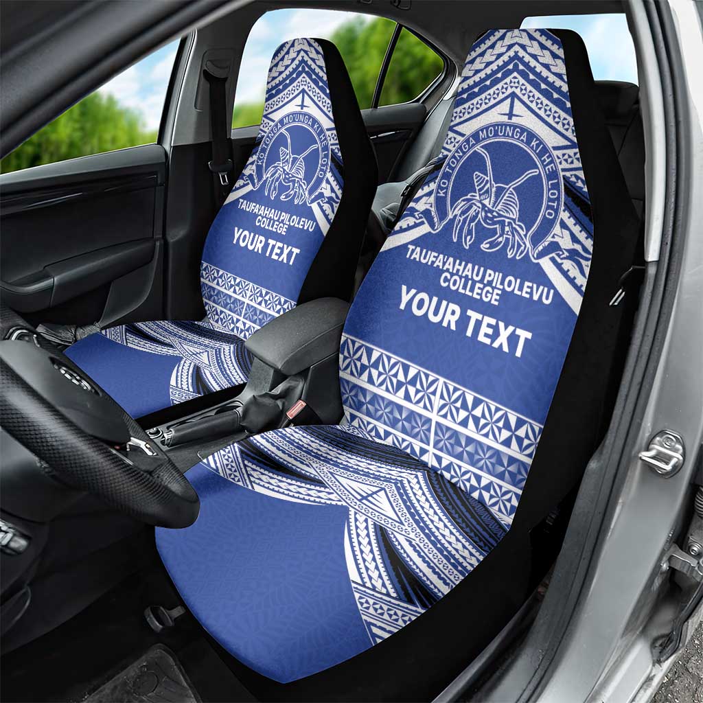 Personalised Tonga Taufa'ahau Pilolevu College Car Seat Cover Polynesian Ngatu Tribal