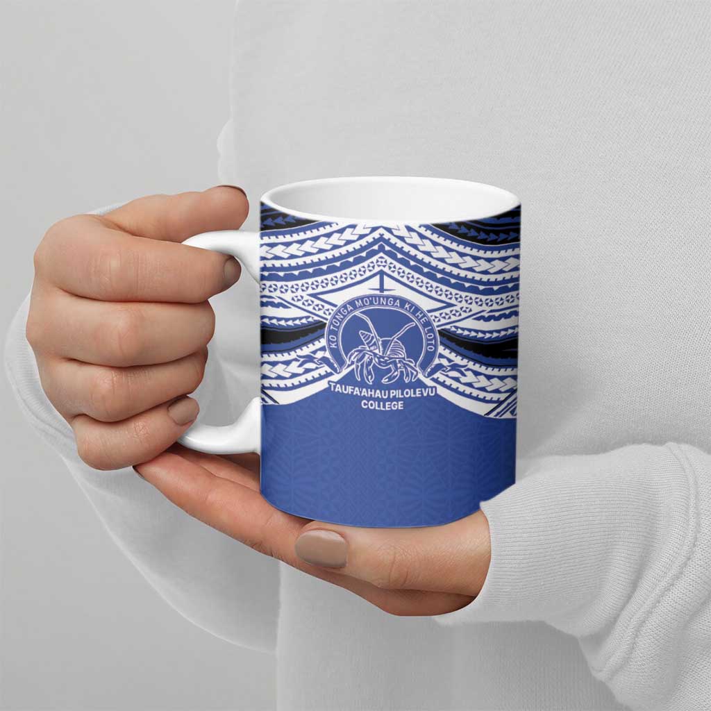Personalised Tonga Taufa'ahau Pilolevu College Ceramic Mug Polynesian Ngatu Tribal - Polynesian Pride